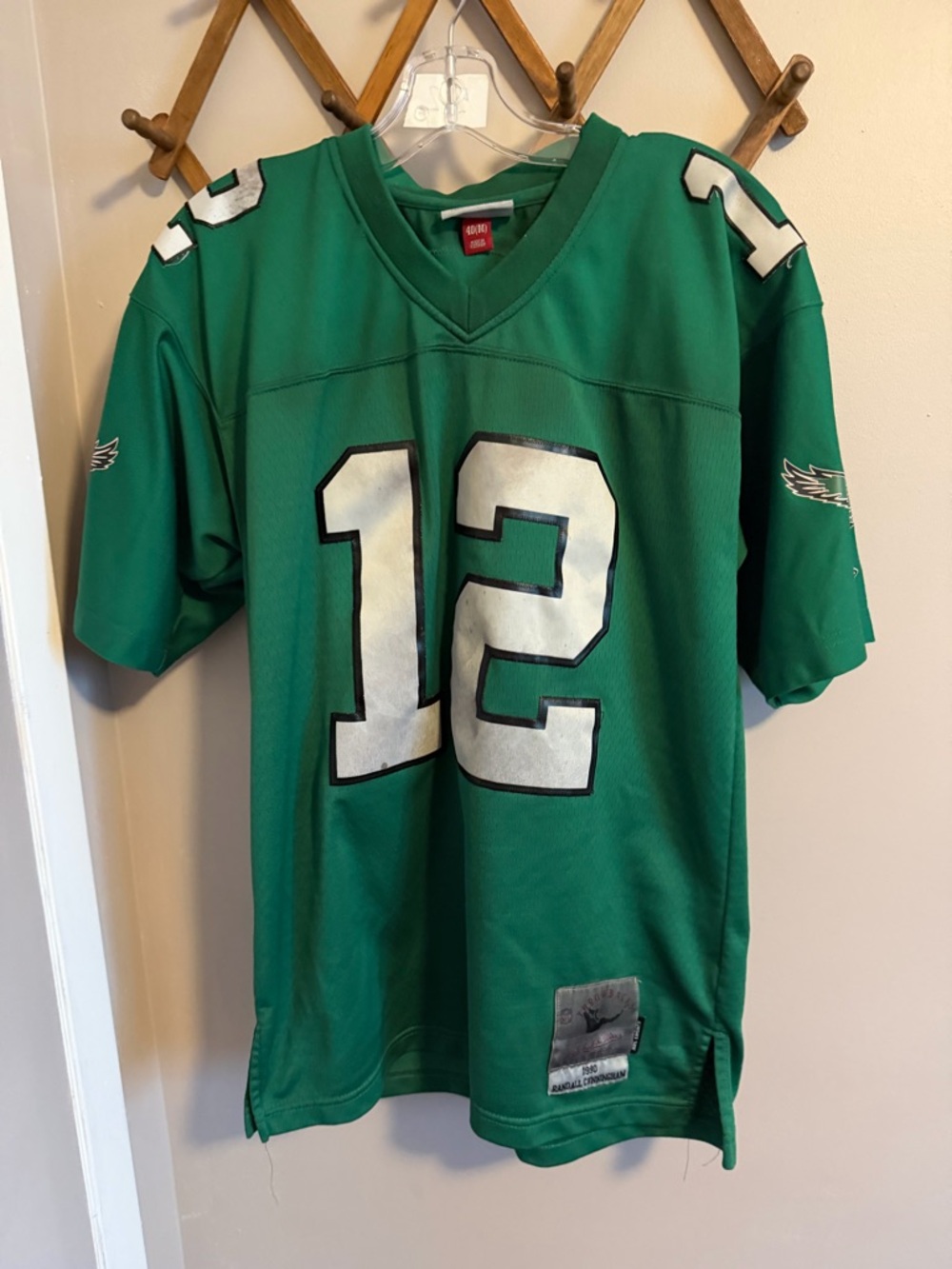 Mitchell & Ness Eagles Randall Cunningham 1990 Jersey Green 40(M)